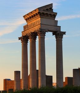 piliers, temple grec